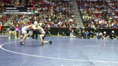 1A-120 lbs Semifinal - Liam Adlfinger, Wilton vs Cooper Hinz, Jesup