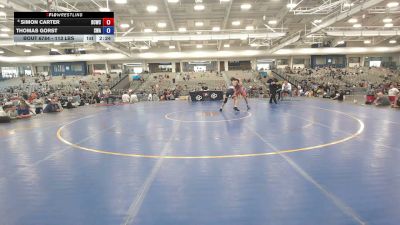113 lbs Cons. Quarters - Simon Carter, Bear Cave Wrestling Club vs Thomas Gorst, Sanderson Wrestling Academy