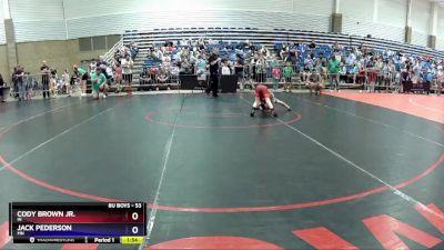 53 lbs Quarterfinal - Cody Brown Jr., IN vs Jack Pederson, MN