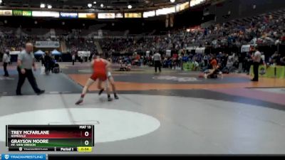 132 lbs Cons. Round 2 - Grayson Moore, Mt. View Oregon vs Trey McFarlane, Homedale