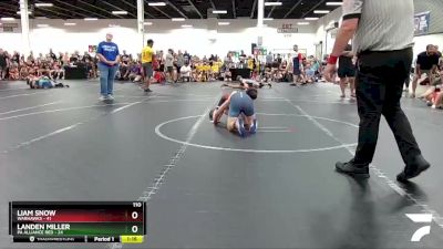 110 lbs Round 7 (8 Team) - Liam Snow, Warhawks vs Landen Miller, PA Alliance Red