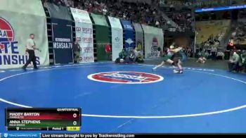 130 lbs Quarterfinal - Maddy Barton, Marquette vs Anna Stephens, Rock Bridge