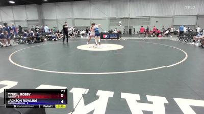 144 lbs 2nd Wrestleback (16 Team) - Tyrell Robby, Florida vs Jackson Rowling, North Carolina