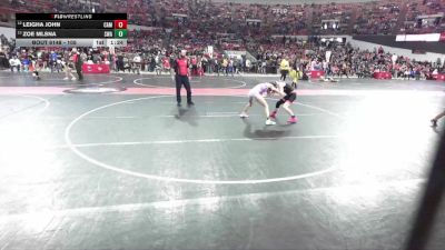 105 lbs Quarterfinal - Leigha John, Campbellsport vs Zoe Mlsna, Sarbacker Wrestling Academy