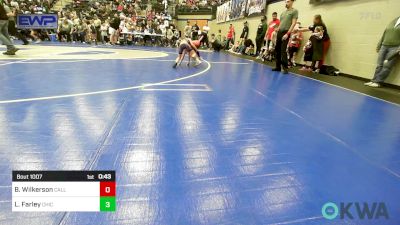 52 lbs Round Of 16 - Broox Wilkerson, Carl Albert vs Loxus Farley, Chickasha Youth Wrestling