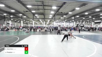 116 lbs 5th Place - Anthony Sanchez, BlackCat WC vs Jayden Preston, Live Training