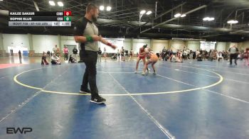 97-102 lbs Rr Rnd 4 - Kailee Sanjur, Cowboy Wrestling Club vs Sophie Ellis, Kingfisher YellowJackets