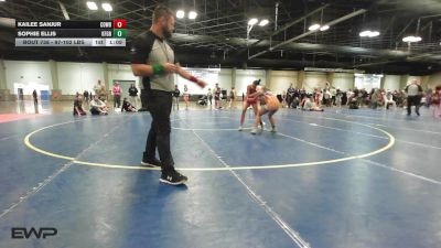 97-102 lbs Rr Rnd 4 - Kailee Sanjur, Cowboy Wrestling Club vs Sophie Ellis, Kingfisher YellowJackets