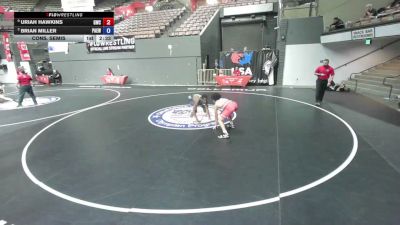 138 lbs Cons. Semis - Uriah Hawkins, Granite Wrestling Club vs Brian Miller, Palo Alto Elite WC