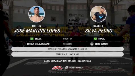 SAMUEL Silva Pedro vs Heitor José Martins Lopes 2025 ADCC Brazilian Nationals