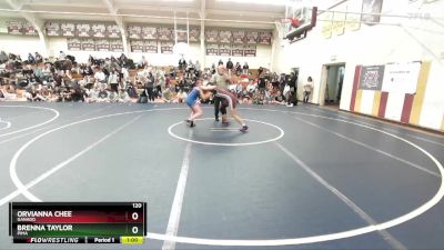 120 lbs Cons. Round 3 - Orvianna Chee, Ganado vs Brenna Taylor, Pima