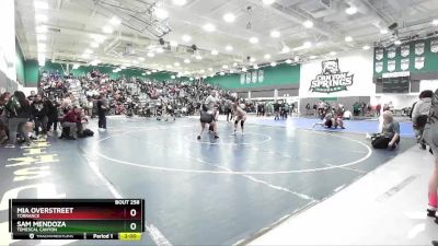 160 lbs Champ. Round 2 - Sam Mendoza, Temescal Canyon vs Mia Overstreet, Torrance