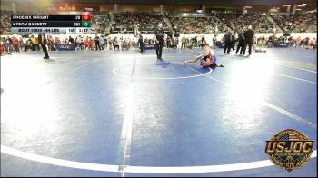 64 lbs Round Of 16 - Phoenix Wright, Caney Valley Wrestling vs Kyson Barnett, Morris Wrestling Association