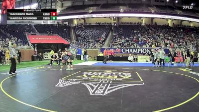 Girls-155 lbs Quarterfinal - Marissa Richmond, Plymouth Hs Girls vs Mackenzie Maka, Allendale Hs Girls