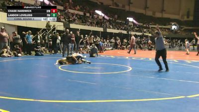 6-8 100 Cons. Round 2 - Landon Loveless, Poquoson Athletic Association vs Chase Hardwick, Smithfield Youth Wrestling
