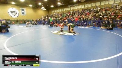 126 lbs Champ. Round 3 - Taylen Beck, Oakdale vs Benjamin Conde, Moopark