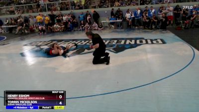 117 lbs Semifinal - Henry Eshom, Soldotna Whalers Wrestling Club vs Torrin Mickelson, Kodiak Wrestling Club