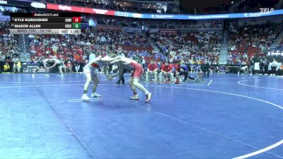 1A-165 lbs Champ. Round 2 - Kyle Kuboushek, South Winneshiek vs Mason Allen, Central Decatur