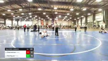 132 lbs Rr Rnd 1 - Jacob Brenneman, All-American Wrestling Club vs Justin Rodriguez, Team Carnage