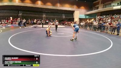 132 lbs Cons. Round 1 - Julien Guidry, Coronado vs Matthew Riemer, Grants Pass