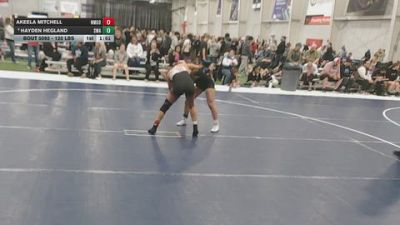 120 lbs Champ. Rd Of 64 - Akeela Mitchell, NM Gold vs Hayden Hegland, Sarbacker Wrestling Academy