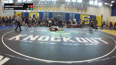 120 lbs Quarters & Wb (16 Team) - Seth Jones, VSUS Athletics RTC vs Landon Higginbotham, Funky Monkey
