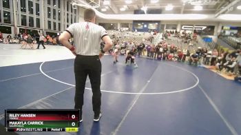 125 lbs 3rd Place Match - Makayla Carrick, Salem Hills vs Riley Hansen, Tooele