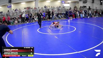 46 lbs 3rd Place Match - Athena VanHuss, NTX Wrestling vs Joshua Hipolito, Texas Wrestling Academy