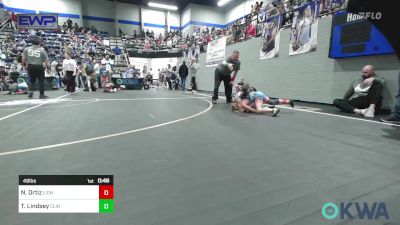 49 lbs Consi Of 8 #2 - Nolan Ortiz, Lions Wrestling Academy vs Tyler Lindsey, Clinton Youth Wrestling