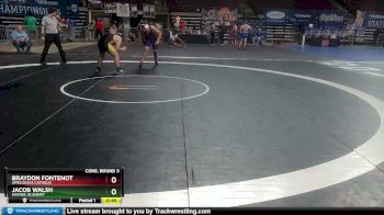 D 3 190 lbs Cons. Round 3 - Jacob Walsh, Haynes Academy vs Braydon Fontenot, Opelousas Catholic