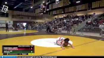 127 lbs Cons. Round 3 - Makynna Loepp, Legacy Wrestling Center vs Kayla Lim, California