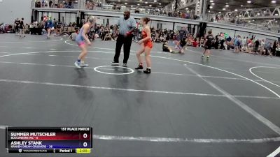 107 lbs Finals (2 Team) - Summer Mutschler, Buccaneers WC vs Ashley Stank, Kraken Dream Crushers