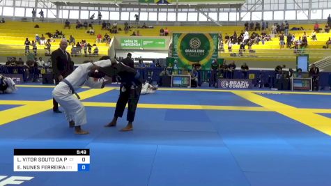 LUIZ VITOR SOUTO DA PAIXÃO vs ERISSON NUNES FERREIRA 2023 Brasileiro Jiu-Jitsu IBJJF