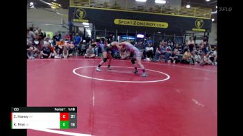 100 lbs Quarterfinals (8 Team) - Zoey Haney, Gone Rogue vs Kendall Moe, Indiana INFERNO GOLD