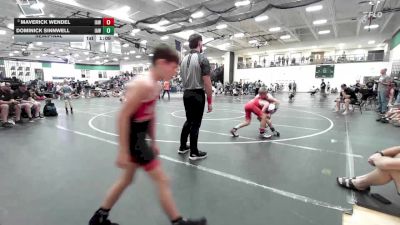 90 lbs Semifinal - Maverick Wendel, Immortal Athletics WC vs Dominick Sinnwell, Immortal Athletics WC