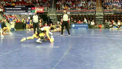 1A-132 lbs Cons. Round 4 - Keyten Jacobsen, Jesup vs Kanaan Delagardelle, Don Bosco