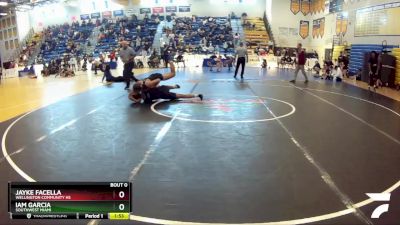 150 Blue Round 2 - Iam Garcia, Southwest Miami vs Jayke Facella, Wellington Community Hs