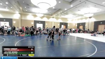 80 lbs Round 2 - Wakely Wright, Bear River Wrestling Club vs Jaylynn Jensen, Aviator Wrestling Club