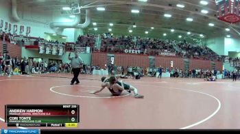 145 lbs Champ. Round 2 - Andrew Harmon, Franklin Central Wrestling Clu vs Cori Tonte, Franklin Wrestling Club