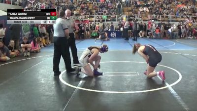 122 lbs 3rd Place Match - Dayza Daugherty, Greenfield McClain vs Laila Wentz, Chesapeake Wrestling Club