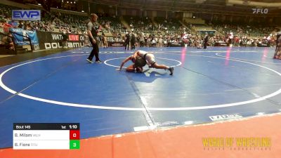 92 lbs Semifinal - Benjamin Milam, Valhalla vs Bryce Fiore, Titusville Christian