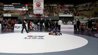 Bantam - 62 lbs 7th Place Match - Diego Cortez vs Julian Palafox, Southwest Stallions Wrestling Club