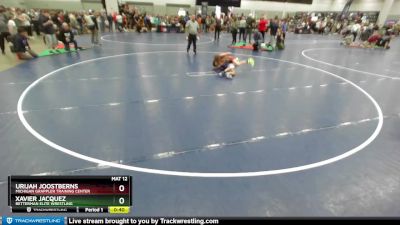 113 lbs Cons. Round 2 - Urijah Joostberns, Michigan Grappler Training Center vs Xavier Jacquez, Betterman Elite Wrestling