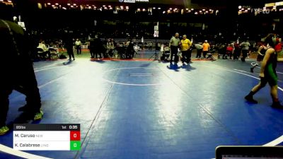 85 lbs Consi Of 8 #1 - Mason Caruso, New Milford vs Kevin Calabrese, Lyndhurst