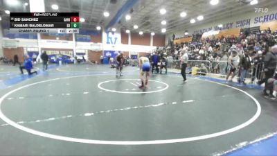 126 lbs Champ. Round 1 - Kamari Baldelomar, San Dimas vs Sid Sanchez, Gahr