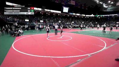 90 lbs Cons. Round 7 - Parker Workman, BTWA vs Kamden DeShon, NBHA