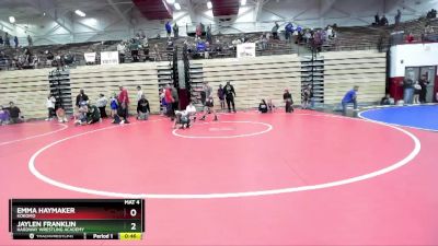 96-101 lbs Round 3 - Jaylen Franklin, Hardway Wrestling Academy vs Emma Haymaker, Kokomo