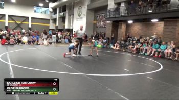 65 lbs Round 1 (6 Team) - Olive Burrows, Rocky And The Bullwinkles vs Karleigh Hathaway, NE Valkyrie