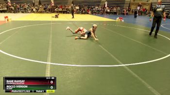 85 lbs Cons. Round 2 - Rocco Iverson, Blaine vs Bane Ramsay, Caledonia/Houston