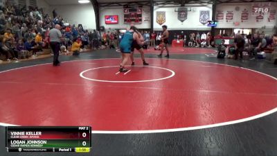 285 lbs Cons. Round 1 - Vinnie Keller, Clear Creek-Amana vs Logan Johnson, Cedar Rapids Kennedy